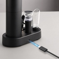 Ensemble ouvre-bouteille électrique automatique rechargeable 5-en-1 Snowboy avec tire-bouchon en plastique, coupe-capsule, bouchon verseur et base de chargement