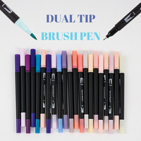Vente en gros Set de marqueurs artistiques Lot de 120 pièces de stylos pinceaux en nylon à base d'eau avec doublure fine de 0.4mm pour étudiants