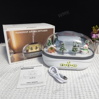 Diffuseur d'huiles essentielles OEM ODM, humidificateur à gouttes de pluie, bruit de pluie, paysage de neige, diffuseur de gouttes de pluie, avec CE ROHS FCC