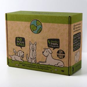 Ready to Ship 100% Biodegradable <b>Compostable</b> Cornstarch Dog Poop <b>Bags</b> Custom Logo Pet Waste - Product Image 3