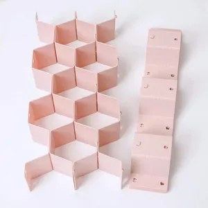 Regolabile Cassetto Divisore Dell'organizzatore di 8pcs di Plastica FAI DA TE Griglia A Nido D'ape di Divisori per Cassetti per la Biancheria Intima Della Cinghia-Calze Sciarpa Organizzatore