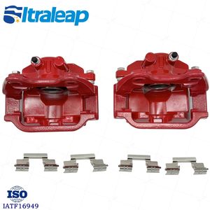 18 b5030 18 b5031 2x gruppo pinze freno a disco rosso posteriore W/staffa per 2007 2020 Chevrolet Silverado 1500 - Product Image 2