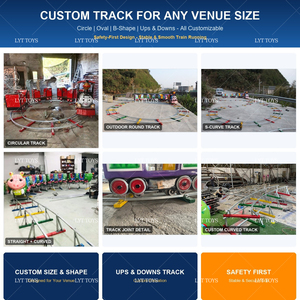 <span class=keywords><strong>Train</strong></span> miniature électrique commercial pour enfants, attraction de parc d'attractions en plein air - Product Image 4