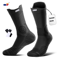 Chaussettes de sport de basketball personnalisées par le fabricant, logo de designer, anti-odeur, hommes, noir, sport, Coolmax Elite, compression, chaussettes de course