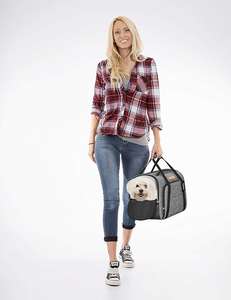 Transporteur pour animaux de compagnie de luxe approuvé par la compagnie aérienne compatibilité Premium sous le siège pour chiens et chats fournitures pour animaux de compagnie en chine - Product Image 5