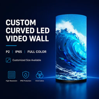 Écran d'affichage LED en colonne flexible incurvé à 360 degrés P2.5 P3 pour intérieur, mur vidéo cylindrique pour centre commercial, atrium, hall