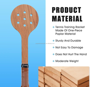 Tùy Chỉnh Bằng Gỗ Tráng Miệng Vợt Quần Vợt Sồi Đỏ Bullseye Đào Tạo Vợt Chính Xác Thực Hành Chất Lượng Cao Vợt Quần Vợt - Product Image 4