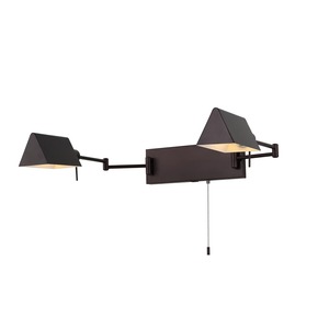 Lampada <span class=keywords><strong>da</strong></span> <span class=keywords><strong>Parete</strong></span> <span class=keywords><strong>a</strong></span> LED con Doppio <span class=keywords><strong>Braccio</strong></span> Orientabile in Ferro, Design Nord Europeo, Controllo <span class=keywords><strong>a</strong></span> Catena, Voltaggio Universale, Ricarica USB per Camera <span class=keywords><strong>da</strong></span> Letto - Product Image 5