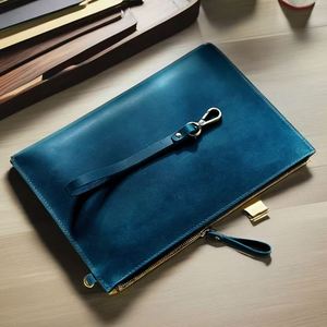Maletín de Cuero Genuino para Portátil, con Cierre Resistente, Portátil, para Notebook, Regalos Promocionales, Maletín Moderno para Documentos - Product Image 1