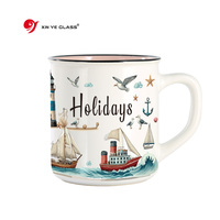 Fabricant en gros 11 Oz porcelaine blanche personnalisée logo personnalisé imprimé noël sublimation tasse en céramique vierge tasses à café