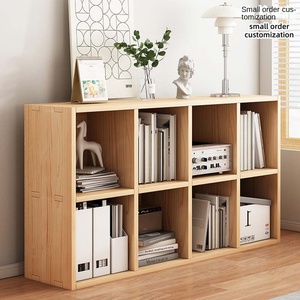 Moderno legno massello di pino 8-Tier libreria regolabile per soggiorno piccolo appartamento armadio di stoccaggio - Product Image 1