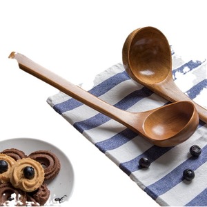 Teak Wood Spoon Set 3 Piece Long Handle Large Soup Spoon Heat Resistant Cooking <b>Tool</b> For Hot Pot Porridge Congee - Product Image 4