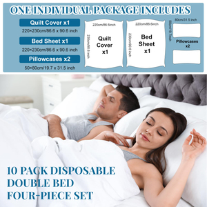 <span class=keywords><strong>Set</strong></span> di Lenzuola Stampate Usa e Getta per Letto <span class=keywords><strong>Matrimoniale</strong></span>, per SPA, Hotel e Ospedali, Uso Domestico, Misura Doppia - Product Image 2