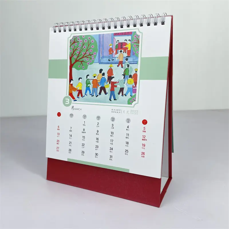 2024 Custom Printing Desktop Calendar Desk Advent Calendar Table Calendar