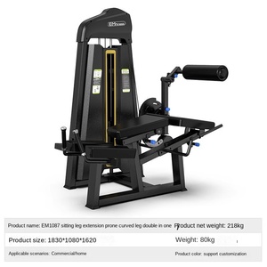 Machine combinée d'extension et de flexion des jambes - Appareil 2-en-1 pour le renforcement des quadriceps assis et des ischio-jambiers couché - Product Image 2