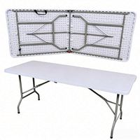 Table de camping pliante portable multifonction légère en HDPE personnalisée OEM