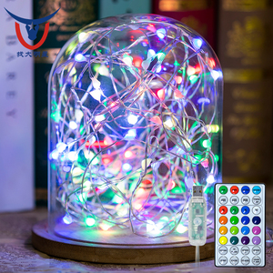 Guirnalda de Luces de Hadas que Cambian de Color - 33 pies, 100 LED, Cable Plateado USB, con Control Remoto y Temporizador, Luces de Hadas Estrelladas - Product Image 2