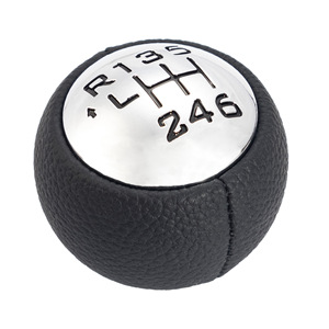 Pomo de Palanca de Cambios de Cuero para Peugeot 307 y Citroën, 5 y 6 Velocidades, Ergonómico, Repuesto - Product Image 1