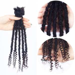 Venta caliente Afro Kinky Human Hair Loc Extensión Ancho (0,3-0,6 cm) Crochet Dreadlock Trenzado de cabello - Product Image 5