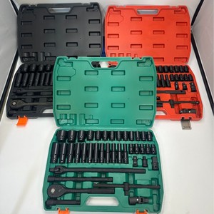 40Pc <b>Socket</b> Set 1/2 In Drive Crv Steel Ball Hex <b>Ratchet</b> Extension Rod Auto Repair Tool Kit Home Garage Use - Product Image 1