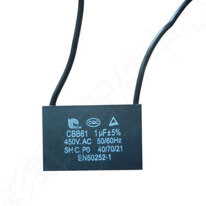 Condensateur CBB61 1F 450V AC 50/60Hz pour moteur de ventilateur - Product Image 1