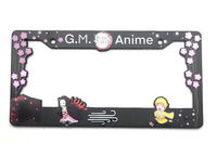 Nummernschildhalter Dekorativer Kunststoffrahmen für Neue Autos USA Cartoon Standard Dekoration Kundenspezifisches Design UV-Druck 60 G