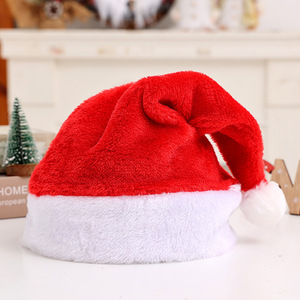 LED Light up Santa Hat, Soft Plush Christmas Hat with Pom Pom, Glowing Xmas Party Costume Hat for Adults & Kids, Multiple Colors - Product Image 3
