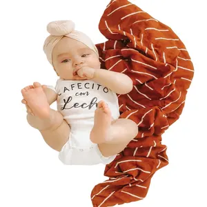 Australien Hotsale individuelles Muster günstige Baby-Muslin-Decke 4 Schichten