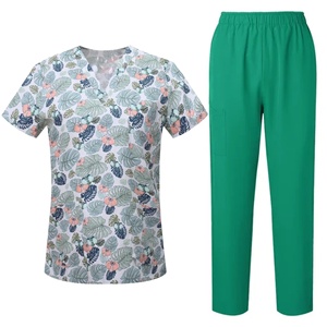 Top di alta qualità con stampa di animali multicolori da donna Scrub uniformi set di Scrub <span class=keywords><strong>medici</strong></span> frub Scrub medico uniforme da <span class=keywords><strong>lavoro</strong></span> da laboratorio di infermiere - Product Image 3