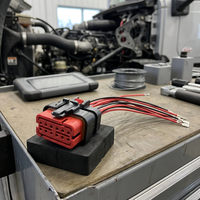 Connecteur étanche TE AMPSEAL 16 pour faisceau de câbles, fiche étanche 2-12 broches pour camion et usage intensif