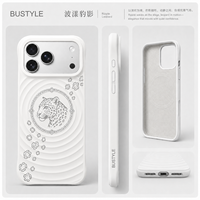 Coque de téléphone magnétique en silicone liquide véritable pour iPhone 18 17 16 15 14 Pro, antichoc, motif ondulé