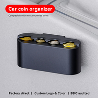 Nouveau 4-Slot Dashboard Console Storage Organizer Multi-Size ABS Car Coin Holder Box avec Ruban Adhésif Insert Mount Popular Style