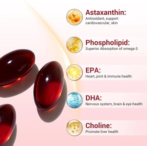 Aceite de Krill Antártico de Marca Propia 2000 mg con Omega-3, DHA, Astaxantina y Fosfolípidos para el Corazón, el Cerebro y el Sistema Inmunitario - Product Image 4