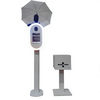Nouvelle cabine photo ovale en métal 2026 avec écran tactile iPad, appareil photo reflex numérique et anneau lumineux RGB pour mariages, événements et fêtes