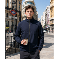 Veste Urbaine Zippée pour Homme, Broderie 3D, Coupe Oversize, Unie, Épaisse, Coupe-Vent, Respirante, pour Activités Hivernales en Extérieur