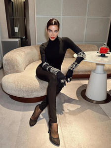 Nouveau Designer Cocktail Nuit Clubwear Femmes Sexy Soirée Porter À Manches Longues Sexy Combinaisons - Product Image 4