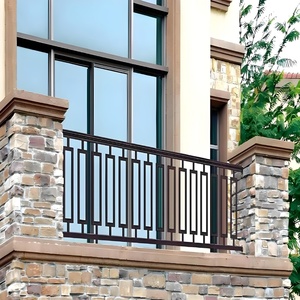 Decorative Scroll Balcony <strong>Railings</strong> and Galvanized Steel Handrail for Traditional House Terrace Safety - Product Image 2
