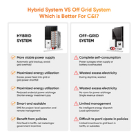 Système solaire complet 30 kW 125 kW hybride hors réseau avec batterie pour système de panneaux photovoltaïques, systèmes d'énergie solaire personnalisés