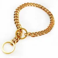 Collar personalizado con forma de O para perro, cadena de eslabones de acero inoxidable ajustable, Gargantilla cubana, oro de 12mm, Micro pavé