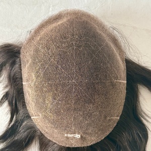 Prótesis Capilar Masculina de Encaje Completo con Nudos Totalmente Decolorados, Cabello Humano, Sistema Capilar para Hombres, Buena Calidad, Corte Natural - Product Image 5