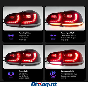 Feux avant LED adaptés à la Volkswagen <span class=keywords><strong>Golf</strong></span> 6 09-13, feux arrière haute intensité 6/MK6 modifiés R20, feux arrière LED à flux modifiés <span class=keywords><strong>GTI</strong></span> - Product Image 6