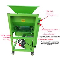 Vier Niveaus Knoflook Zaad Schil- en Scheidingsmachine Zachte Siliconen Slijpplaat 220V Motor Fruit- en Groentescheider Zeef