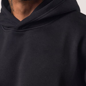 Sudadera con capucha de gimnasio de gran tamaño con logotipo personalizado para hombre, sudadera teñida Lisa transpirable con bolsillos para invierno - Product Image 2