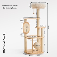 Arbre à chat et structure d'escalade en chêne massif, best-seller, avec griffoir vertical intégré, design peu encombrant pour chats