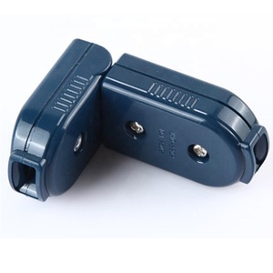 Màu Xanh CE Đồng Mỹ 2-Pin có thể tháo rời dây cắm 90 độ xoay chúng tôi kết nối điện nữ nam re-wirable ổ cắm loại - Product Image 4