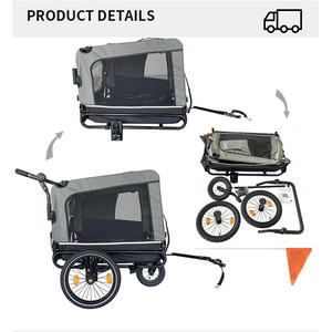 DB Outdoor Heavy Duty Foldable Utility <b>Pet</b> <b>Stroller</b> Comfortable Dog Carriers Bicycle Trailer - Product Image 6