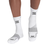Pas de commande minimum, logo personnalisé, chaussettes de sport pour hommes, chaussettes blanches en coton de haute qualité, chaussettes à motif personnalisé avec votre propre logo