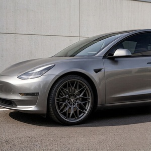 Jantes en alliage d'aluminium forgées sur mesure en Chine, 1 pièce, 2/<span class=keywords><strong>3</strong></span> pièces, modèles <span class=keywords><strong>Tesla</strong></span> S/<span class=keywords><strong>3</strong></span>/Y/X SL200, 19-22 pouces, noir mat, design aérodynamique FHJ/OEM - Product Image 2