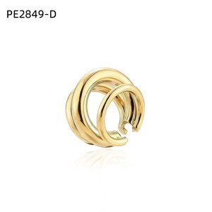 Amy Amy Triple Tube Layered Cartilage <b>Cuff</b> <b>Earring</b> <b>Silver</b> Plated Women's Trendy Party Jewelry PE2849 - Product Image 2