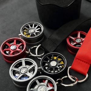 พวงกุญแจล้อโลหะอัลลอยด์เกรดสูงหรูหราแขวนโลโก้ที่กำหนดเองผู้ที่ชื่นชอบรถตกแต่งในรถยนต์อุปกรณ์ตกแต่งรถยนต์ที่ทันสมัย - Product Image 6